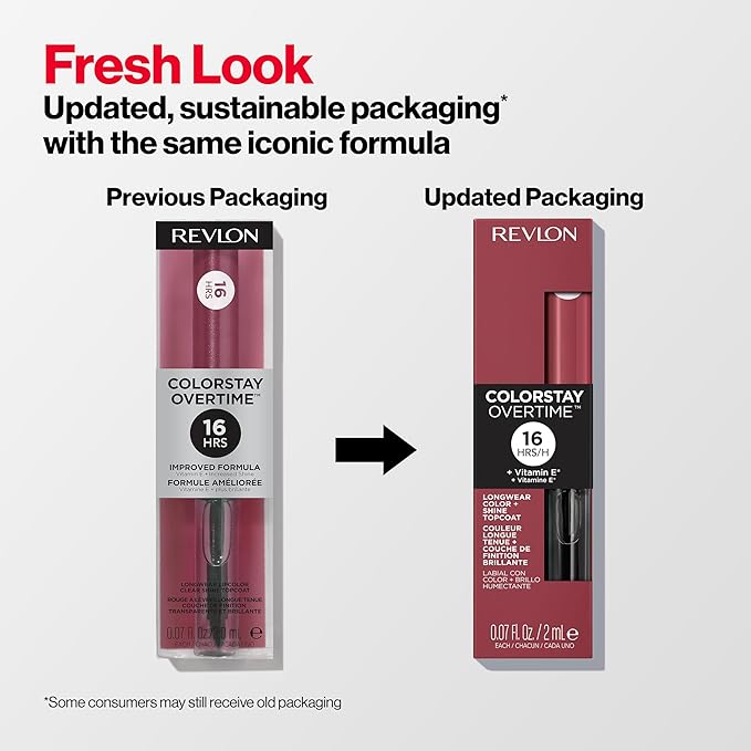 Revlon Liquid Lipstick with Clear Lip Gloss, ColorStay Overtime Lipcolor, Stocking Stuffer for Women, 320 Faithful Fawn, 0.07 fl oz