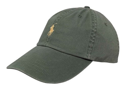 Polo Ralph Lauren Men's Cotton Chino Ball Cap (One Size, Denim Green (Cream Pony))