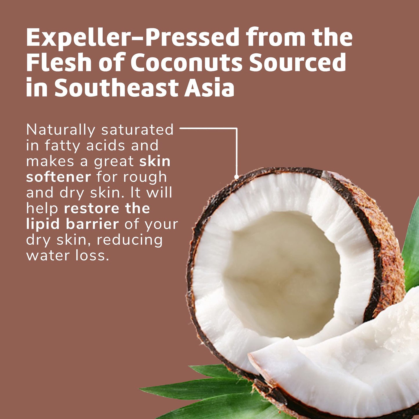 De La Cruz Coconut Oil - Expeller Pressed Coconut Oil for Skin and Hair - Natural Moisturizer for Skin and Hair Jumbo Jar - 5.5