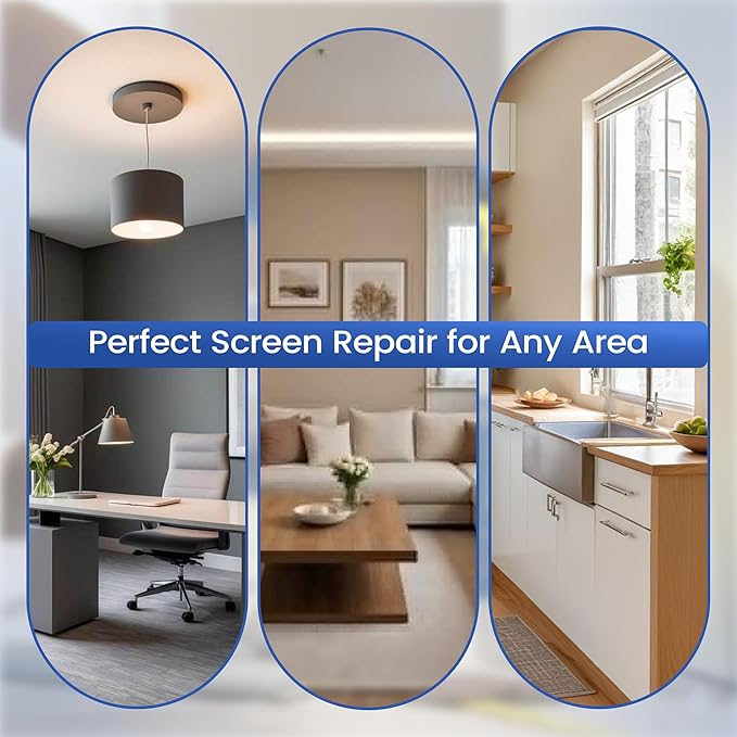 Wall Patch Repair Kit – 4 Self-Adhesive Aluminum Mesh Patches (2 × 4″ + 2 × 6″) with Small & Medium Scrapers & 2 × P180 Sandpapers | Drywall Hole Patch Kit for Sheetrock, Plaster & Ceiling Repair