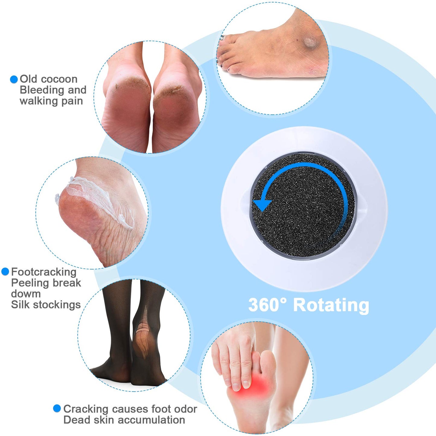 20 Pieces Regular Coarse Replacement Pads for Portable Electric Foot Grinder Foot File Refills Vacuum Adsorption Electric Callus
