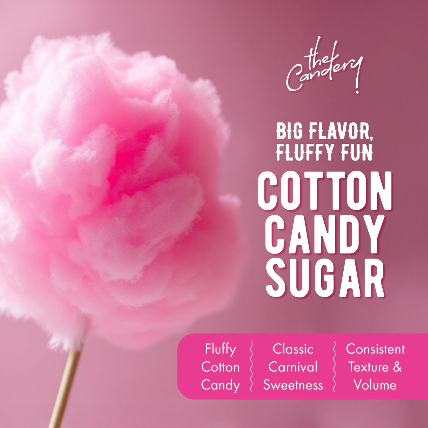 The Candery Cotton Candy Floss Sugar 6lbs 96oz jars- 3 Pack Strawberry, Raspberry Blue and Grape Easy Pour Easy Grip Reusable Jars