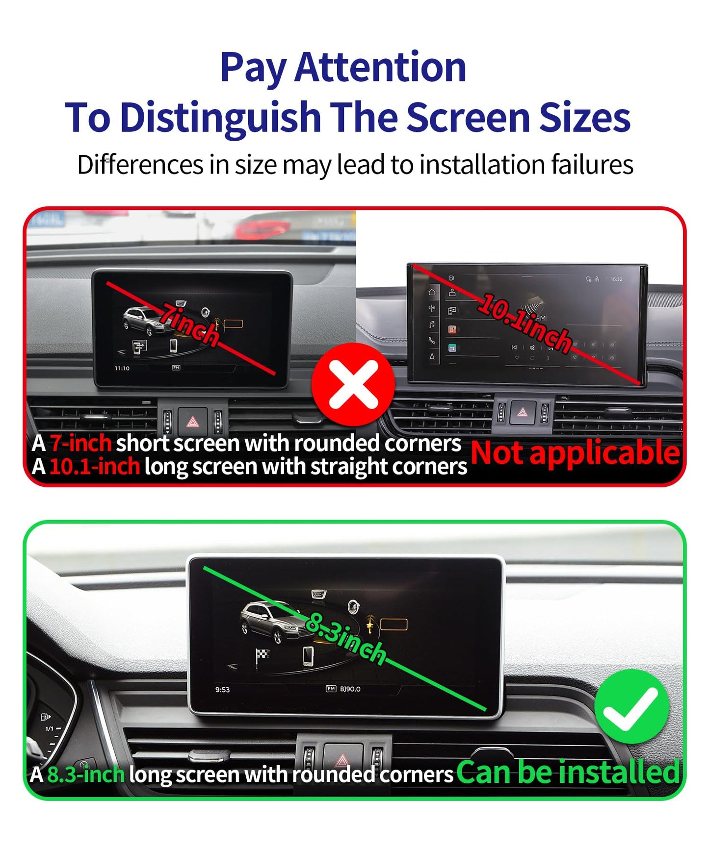Masergogo Car Phone Holder For 2018-2020 Audi Q5/Sq5/2018-2019 A5/S5/Rs5/2017-2019 A4/S4, 360 Rotation, 8.3 Inch Screen Fixed Cl
