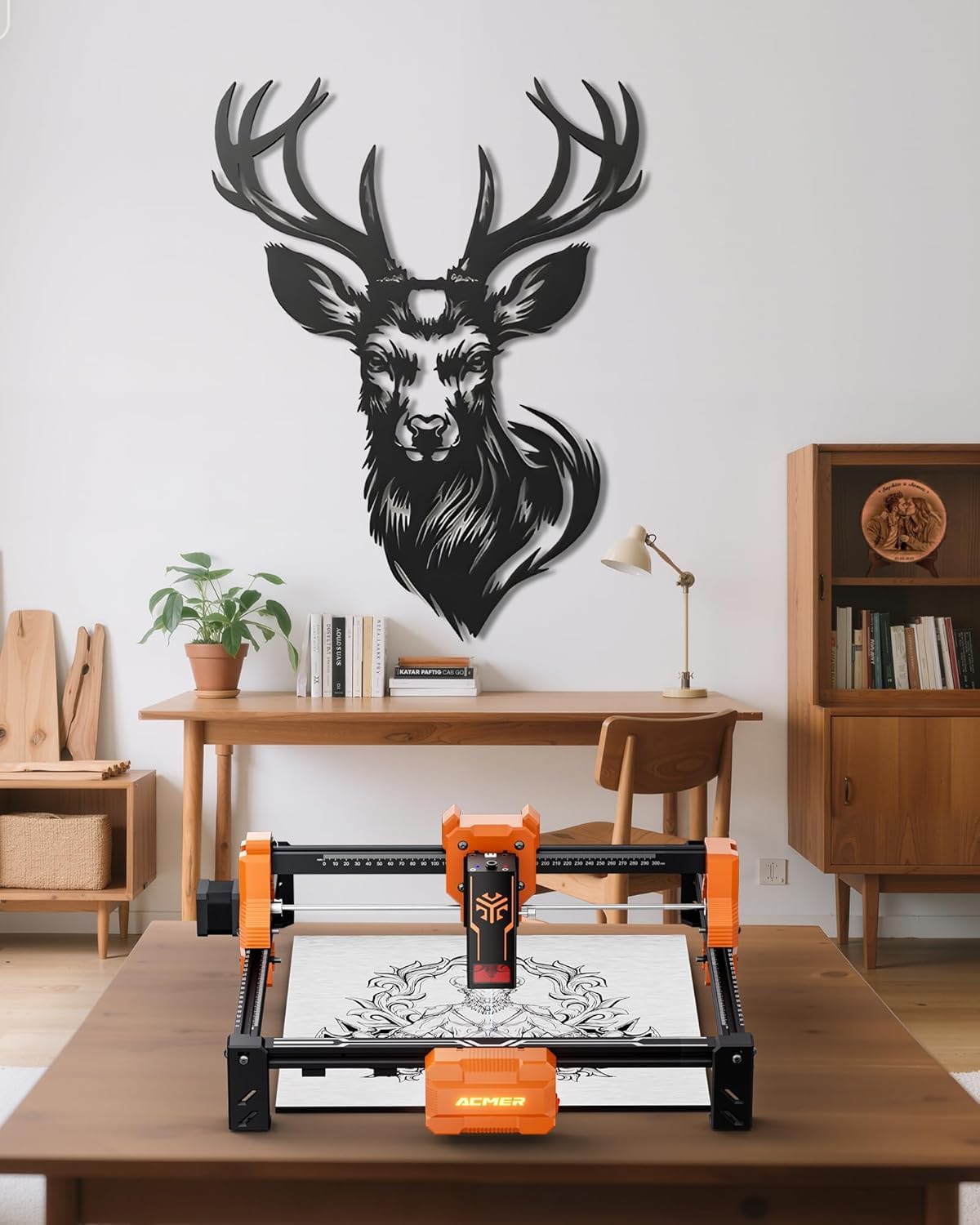 ACMER Laser Engraver, S2 Laser Cutter Machine 12,000mW, 72W Output, 0.01mm Precision, 300x300mm Area, 10000mm/min Speed, for Wood, Metal, Leather, Acrylic, DIY & Education