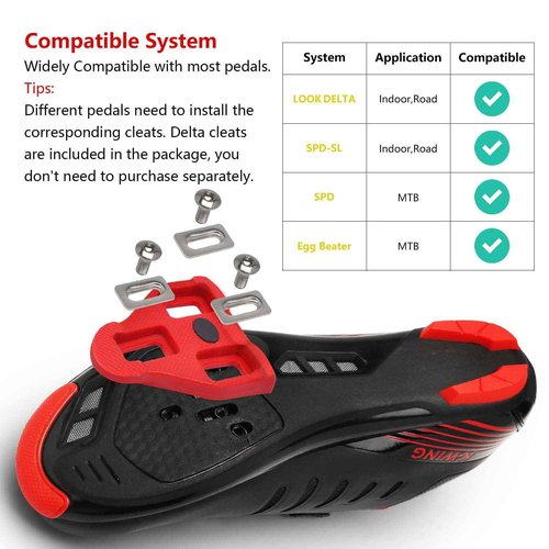 Unisex Cycling Shoes Compatible with pelaton Indoor Road Bike Shoes Mountain Bike Shoes for Men and Women Delta Cleats Clip Outdoor Pedal Bicycle Shoes MTB Shoes for Men 2106A-black-40