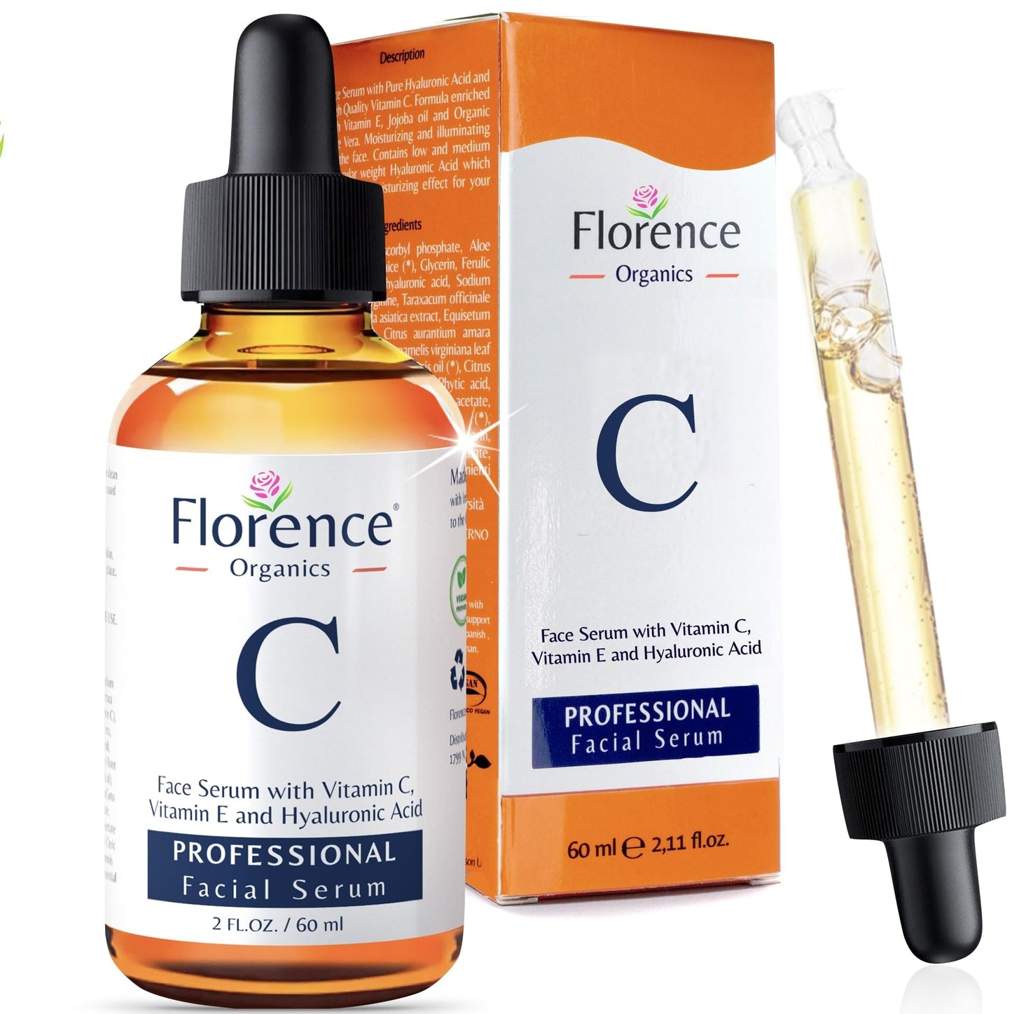Vitamin C Serum For Face - Anti-Aging Facial Serum with Vitamin C, Hyaluronic Acid, Niacinamide, B5 & Vit E. Brightening Facial