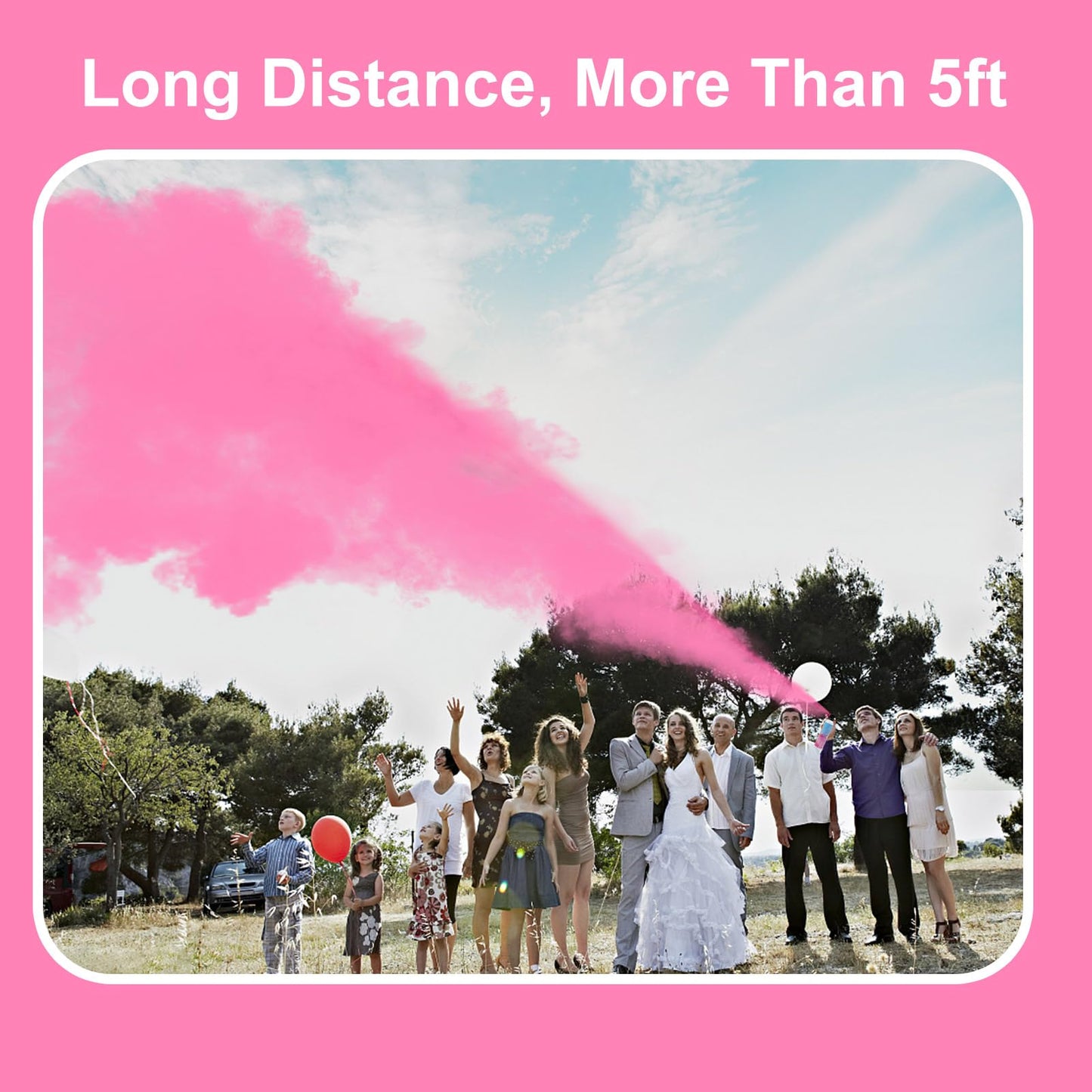Merear Gender Reveal Fire Extinguisher 4 Packs, Gender Reveal Ideas, Girl Baby Reveal Party Idea for Gender Reveal Decorations(Pink)