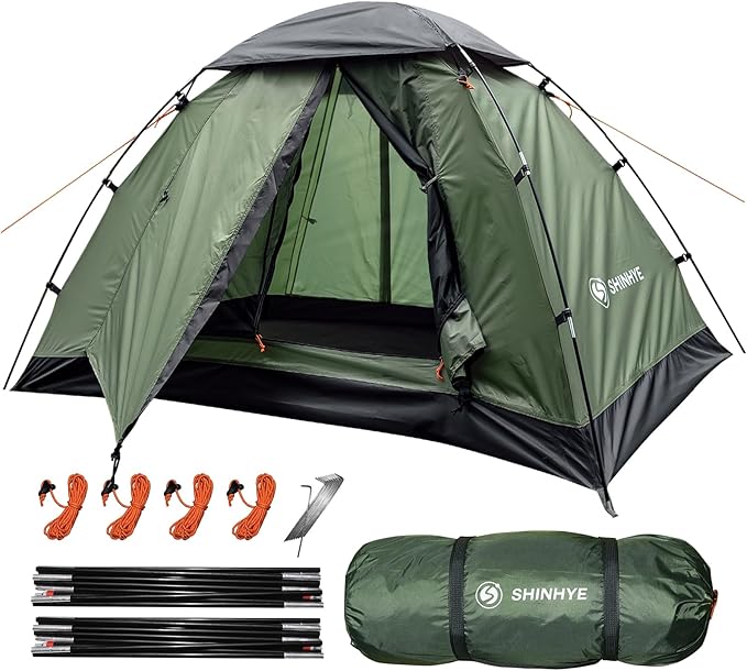 Backpacking Tent for Camping 1-5 Person Hiking Ultralight Tent for Waterproof Windproof Outdoor Two Doors Tents Easy Quick...