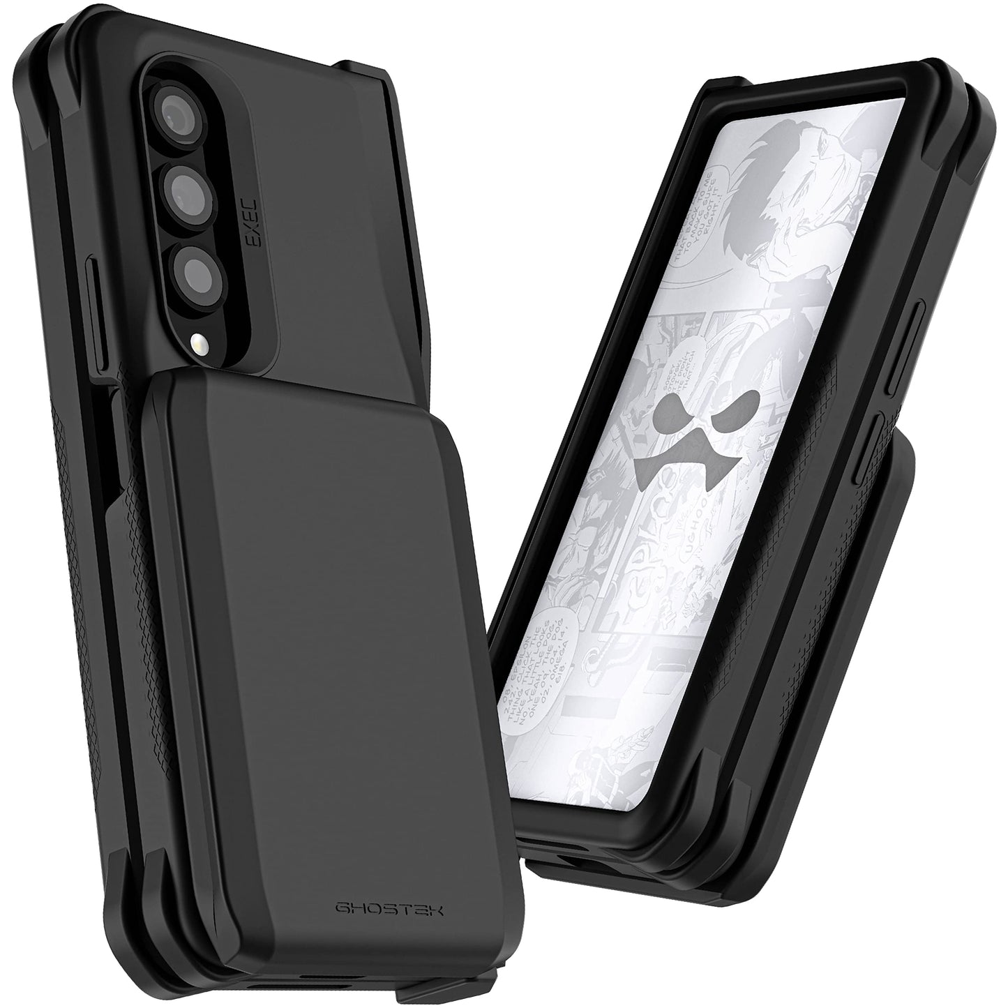 Ghostek Exec Wallet Case For Galaxy Z Fold 4 With Magnetic Credit Card Holder, Hinge Protection, Wireless Charging, 7.6 Screen (