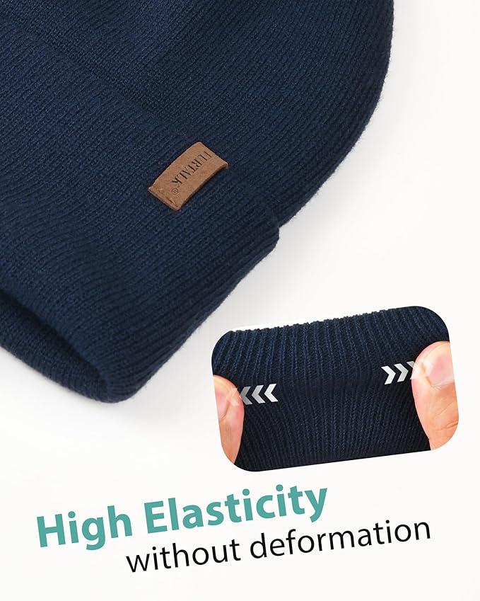 FURTALK Beanie for Men Women Cuffed Thick Knitted Unisex Winter Hat Beanies Skull Cap