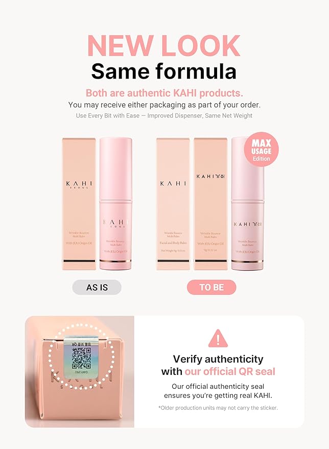 KAHI Wrinkle Bounce Multi Balm - DUO EDITION | All-in-One Hydrating Balm Eye Cream Make Up Base & Moisture Stick | Daily Moisturizer Stick with Salmon-derived sodium DNA (0.32 oz - Pack of 2)