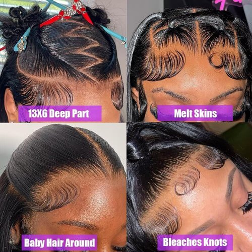 13x6 Lace Front Wigs Human Hair 220 Density Straight HD Lace Frontal Wigs Human Hair Pre Plucked with Baby Hair Glueless Wigs Brazilian Virgin Straight Wigs Human Hair for Women Natural Color 20 Inch