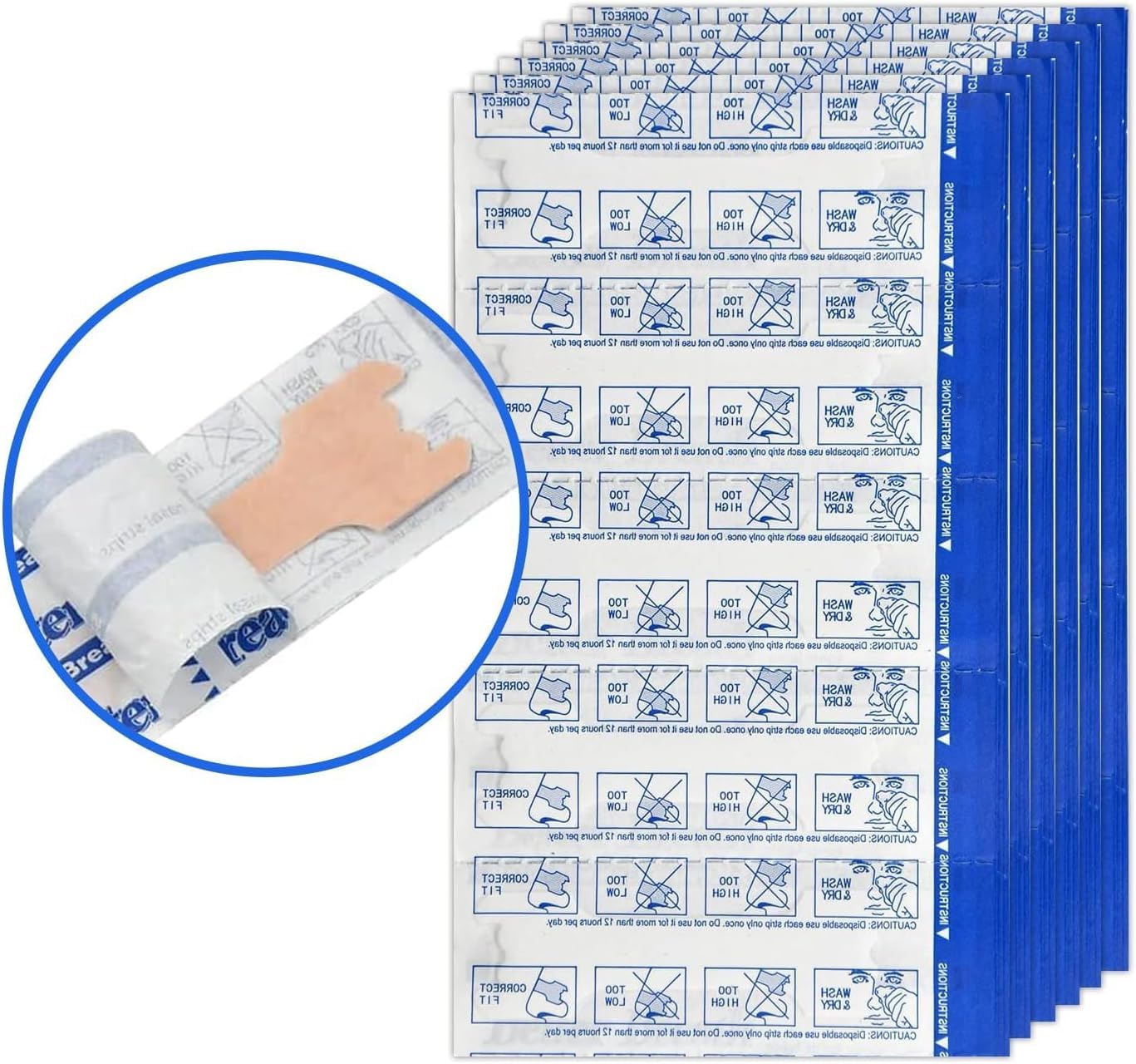 Debaishi 60-300 Count Nasal Strips for Men and Women(66mm*19mm) (110)