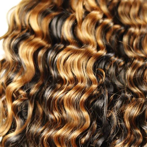 P1B/30 Highlight Bundles Human Hair Ombre Brown Kinky Curly 3 Bundles Vinmdonm 22 24 26 inch Unprocessed Virgin Remy Hair Extensions 300g