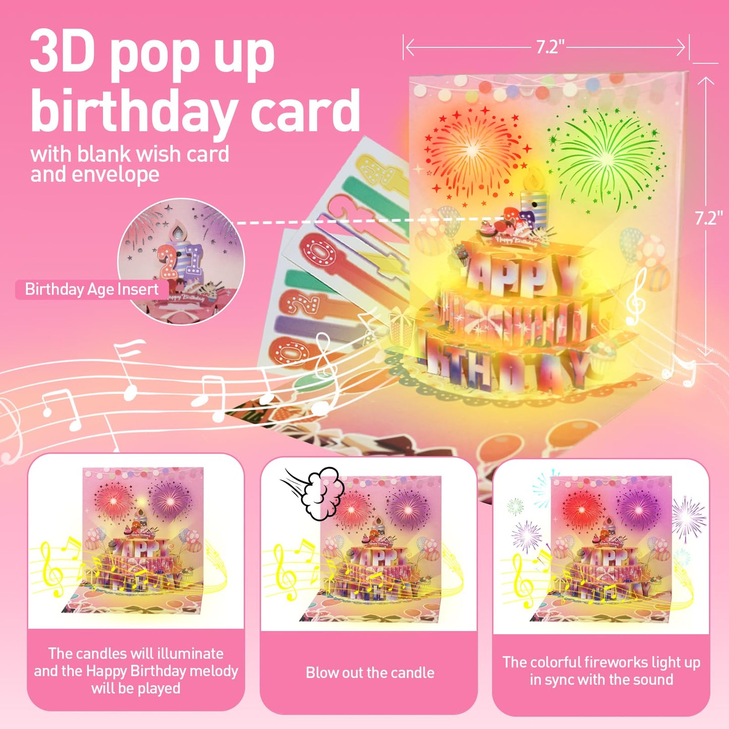 Birthday Gifts for Women Happy Birthday Gifts Basket for Women, Unique Relaxing Spa Birthday Gift Set Box for Her Best Friend Sister Wife Girlfriend Grandma Female Mom, with 3D Birthday Cards Blanket