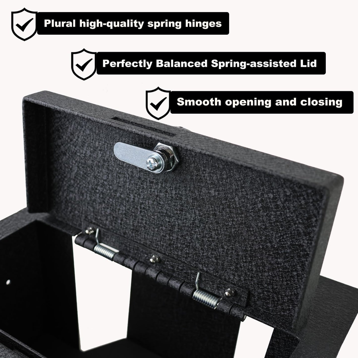 Center Console Safe Vault - KEREN Console Gun Safe Box Compatible with Tesla Model 3 2024-2025, High Security 4 Digit Combination Lock