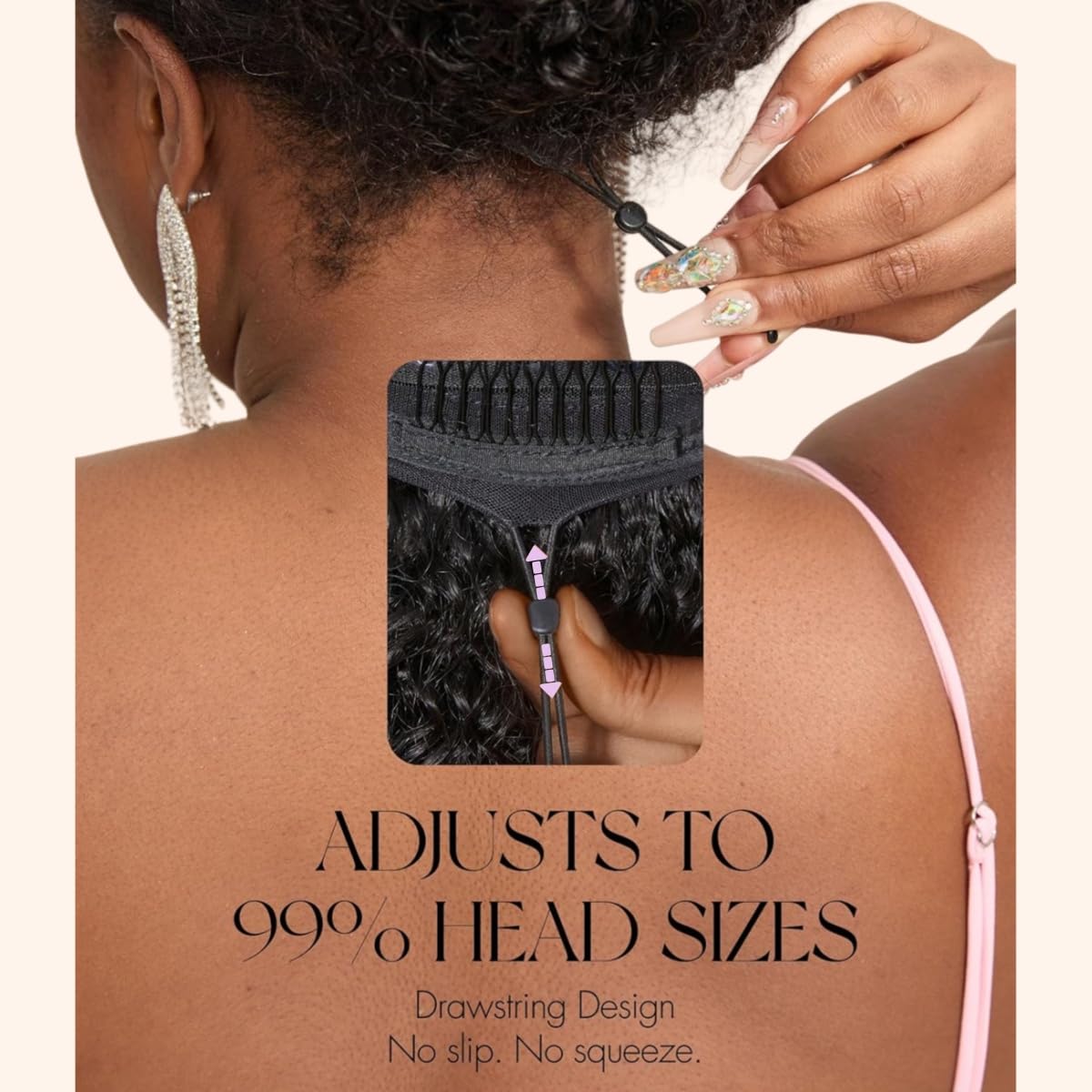 Invisible Strap Snug Fit Put On and Go 13x6 Glueless HD Lace Front Wigs 220 Density Ready to Wear Deep Wave Frontal Wig Pre Pluc