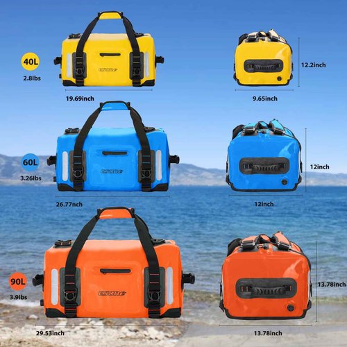 ESONE Dry Bags Waterproof Backpack for Men/Women Dry Bags for Kayaking Waterproof Backpack for Travel Dry Bag Backpack Waterproof Duffel Bag Applicable Boating Camping Paddle Board Surfing（60L）