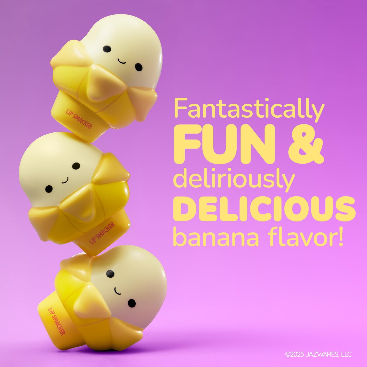 Lip Smacker Squishmallows Moisturizing Lip Balm, Fun Soft Squishy Collectible Top, Banana Flavored Hydration - Junie