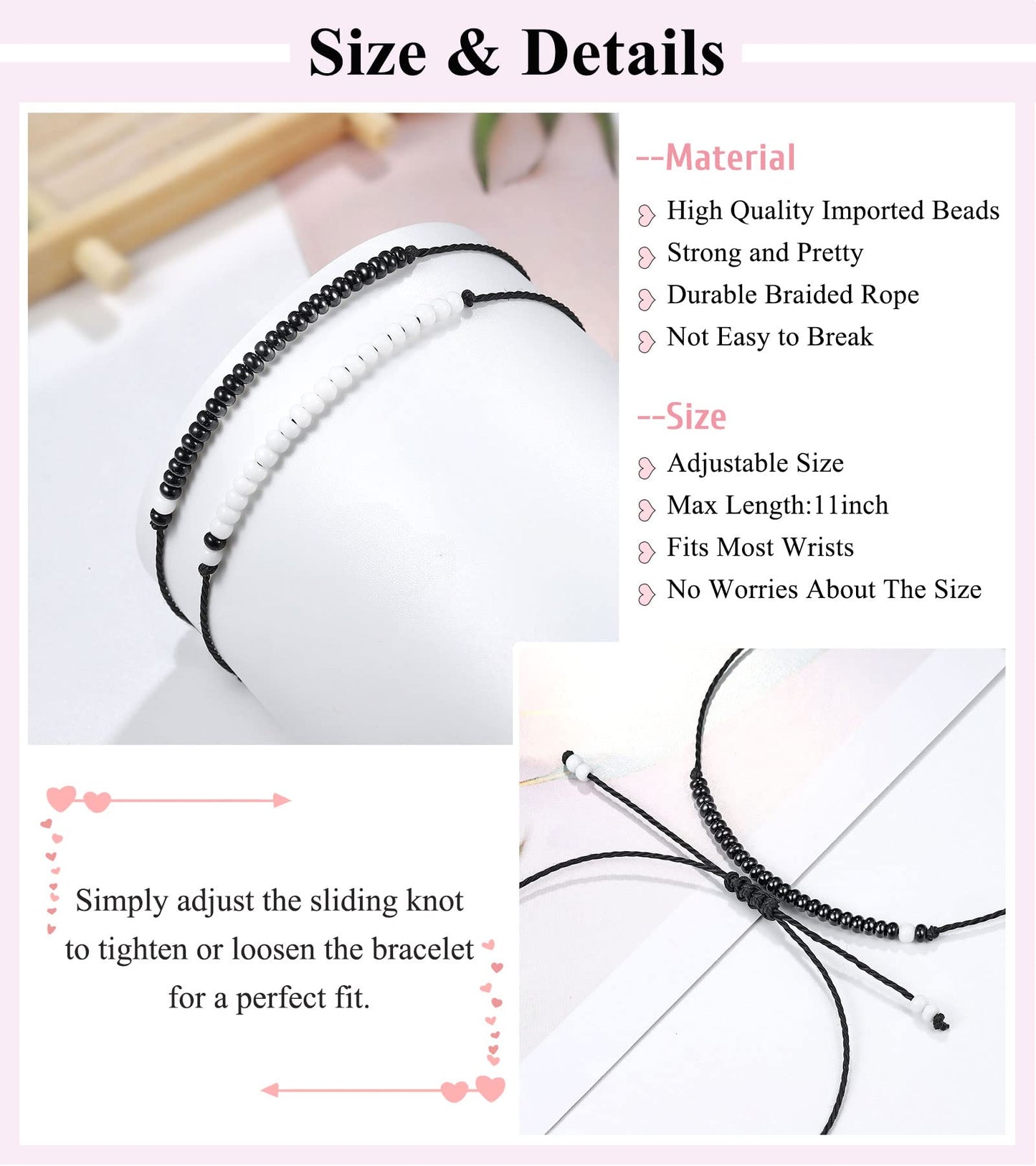 UNGENT THEM Gifts for Her Girlfriend Valentines I Love You Anniversary Birthday Romantic Gf Bracelet