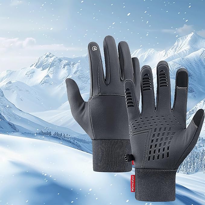 Thermal Winter Gloves with Non-Slip Grip Touchscreen Fingers for Outdoor Sports