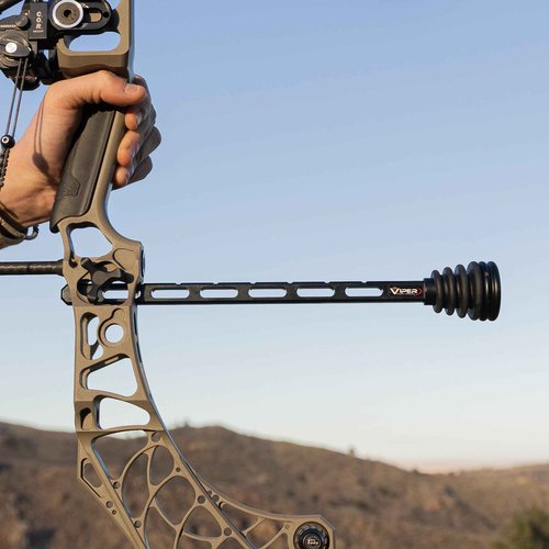 Viper Archery - Dovetail Riser Stabilizer for Compound Bows - Fits Directly in Bow Riser. Adjustable Length, Includes Lock Knob, Dampener & Weights - Archery Stabilizer Proundly Made in USA (10-inch)