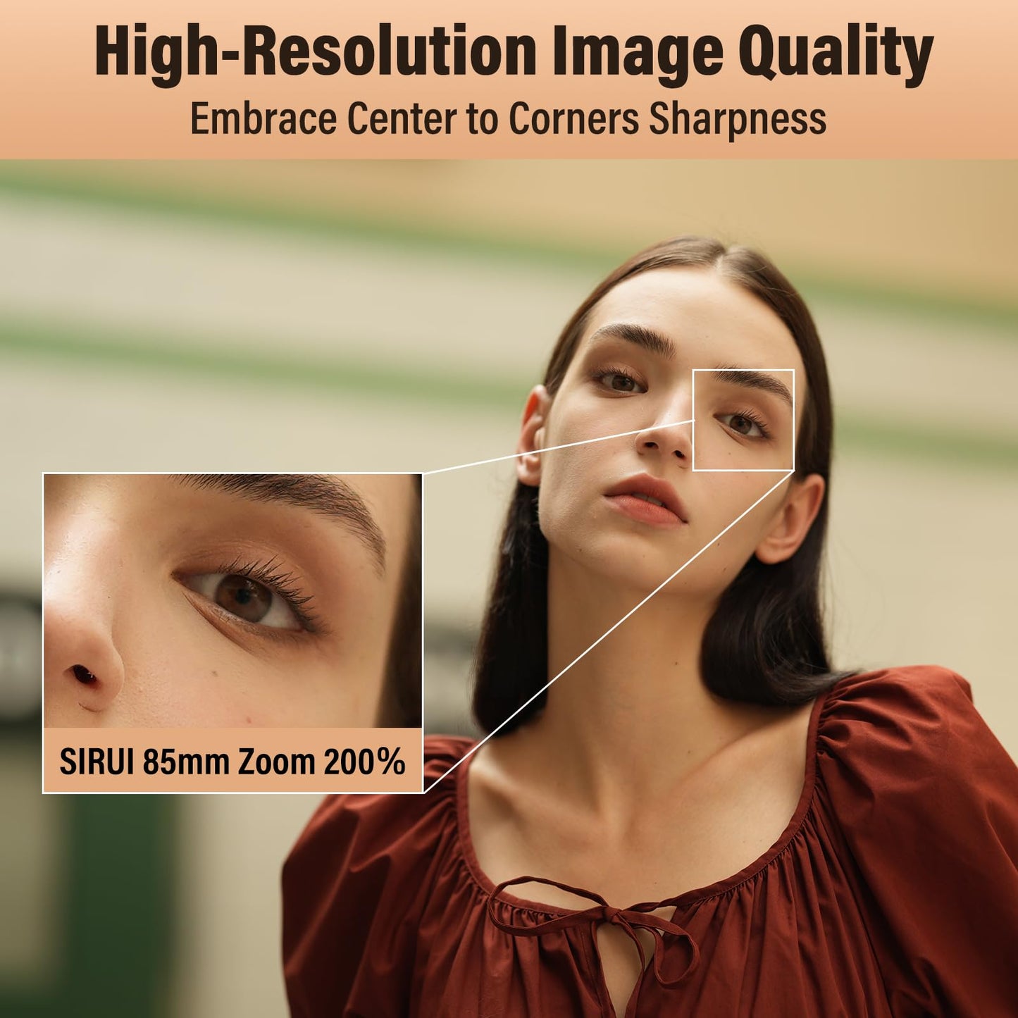 SIRUI Aurora 85mm F1.4 Full Frame Auto Focus Lens, Telephoto Prime Portrait Lens for L Mount Cameras, Black