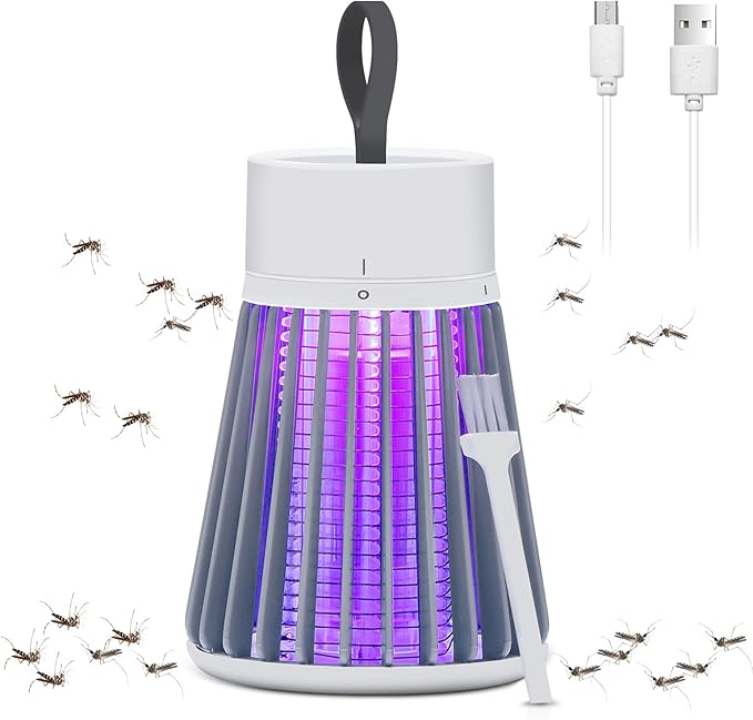 YOOYHHOME Mosquito Zapper, Rechargeable Bug Zapper with Safety Grid for Home and Camping, USB Charging Cordless Design, Pu...