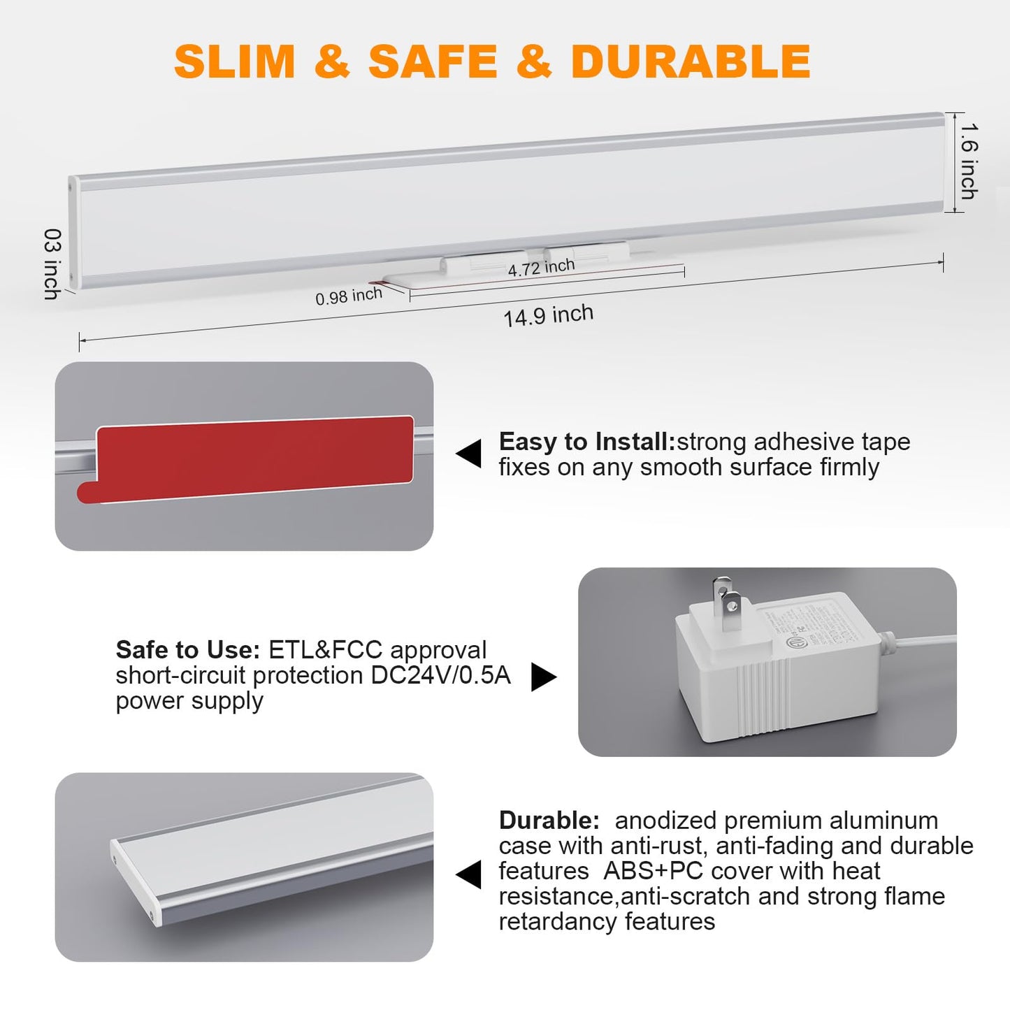 MY BEAUTY LIGHT Bright Dimmable Led Vanity Light Bar for Mirror, 2600K-6800K Adjustable Color Temperature Bathroom Vanity Light Fixtures, 0°-135° Angle Adjustable LED Makeup Mirror Lights