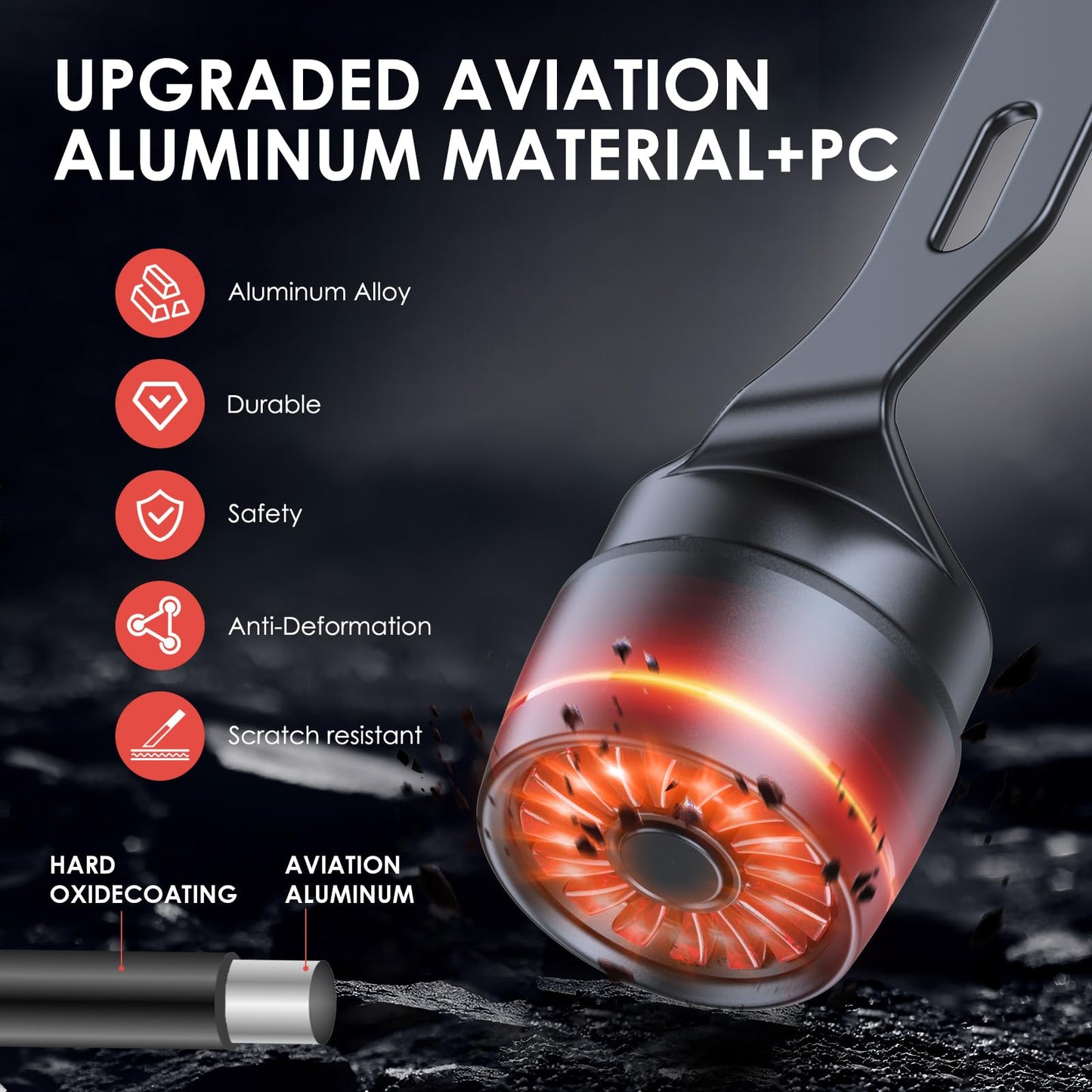 Electric Skateboard Lights and Smart Tail Lights,3000 Lumen 10000 mAh Running time 70H Long Battery,All Aluminum Heavy Duty led Skateboard Headlight with Quick-Release mounting Base