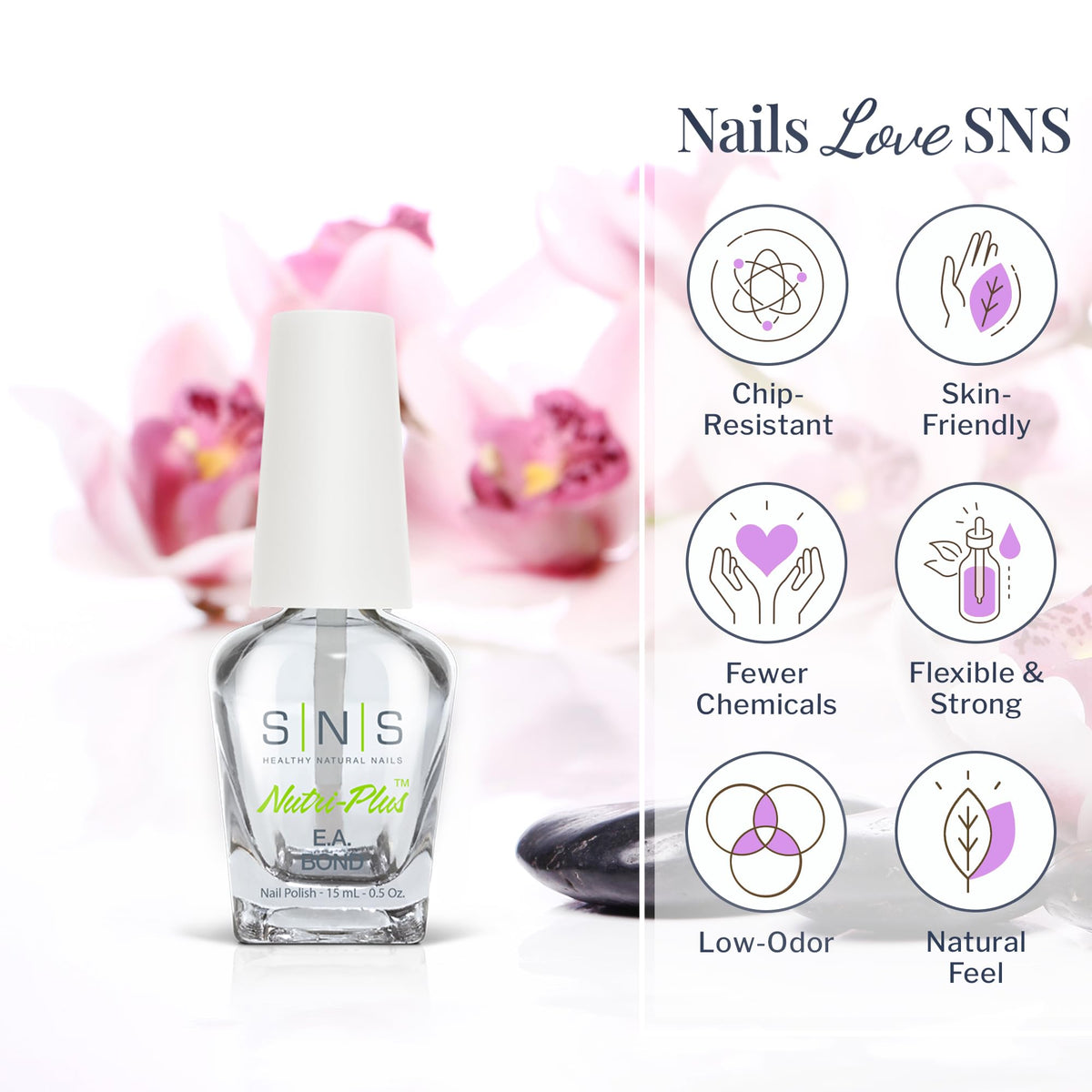 The SNS Specially Formulated Primer for Nail Dip Powder, EA Bond - Improves adhesion of Dip Powder Manicures for Oily Nail Beds