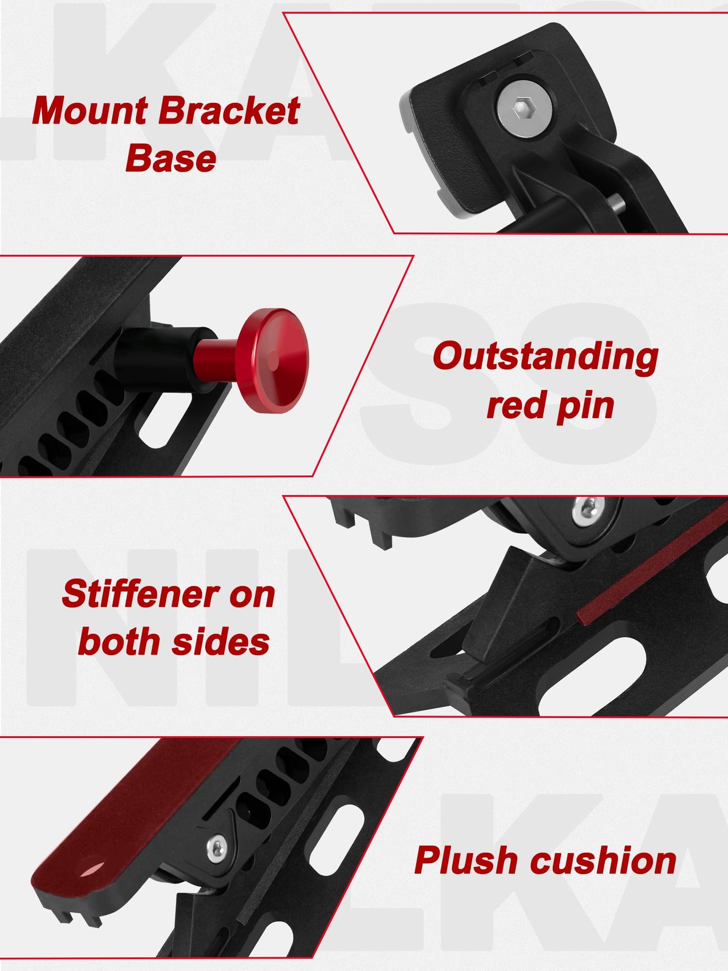 NILKATSS MOLLE Fire Extinguisher Mount Kit - Quick Release Bracket for Tactical Panels, Trucks & Vehicles, Fits 1-2" Slots/Holes - Rigid MOLLE Plate Holder for Fire Extinguisher & Gear Accessories