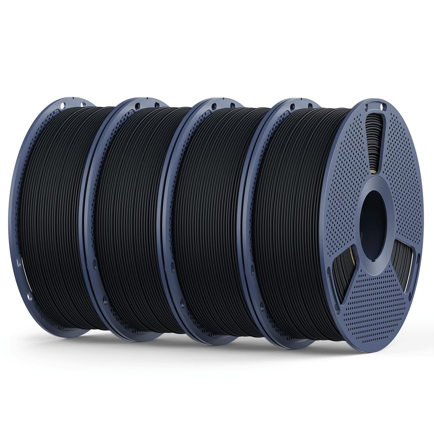 Matte PLA Filament 1.75mm, 4kg(8.8lbs) SUNLU 3D Printer Filament, Matte Surface Texture, No Clogging, Less Brittle, Black 4 Pack