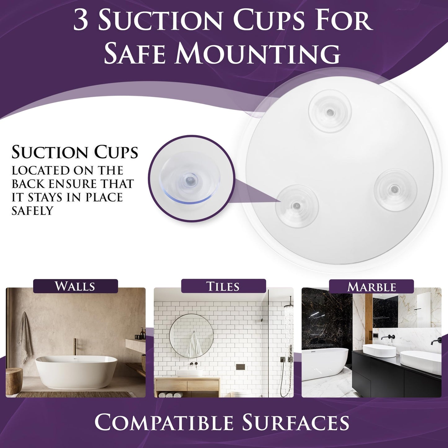 MIRRORVANA 20X & 7X Magnifying Mirror Set Combo with 3 Suction Cups Each - Compact & Travel Ready (Glass)