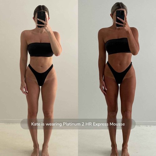 Loving Tan Platinum 2 HR Express Self Tanning Mousse, Darkest Shade Yet - Streak Free, Professional Quality Sunless Tanner- 10+ Applications per Bottle, Cruelty Free, Naturally Derived DHA, 6.7 Fl Oz