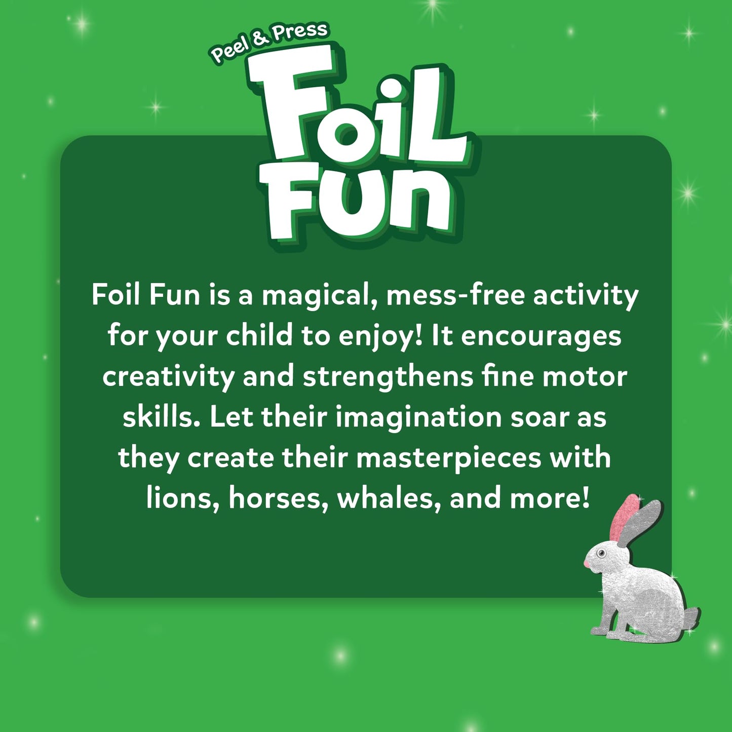 Skillmatics Foil Fun - Animals, No Mess Art for Kids, Travel Toys, Craft Kits, DIY Creative Activity, Gifts for Boys & Girls Ages 4, 5, 6, 7, 8, 9
