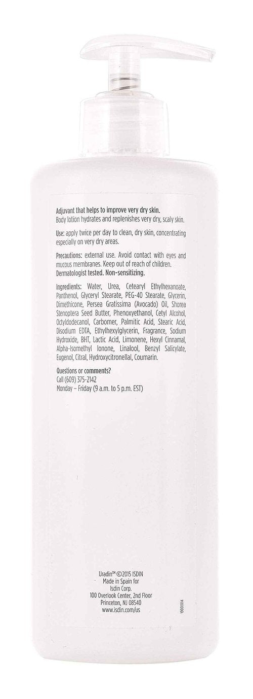 ISDIN Hydrating Bundle for Dry Skin & Hydrating Foot Cream with 10% Urea - Uradin Lotion 10 and Uradin Podos