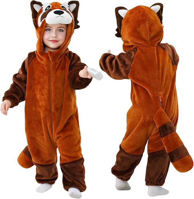 TONWHAR Infants Toddlers Halloween Cosplay Outfit Kids' Raccoon Costume Playwear