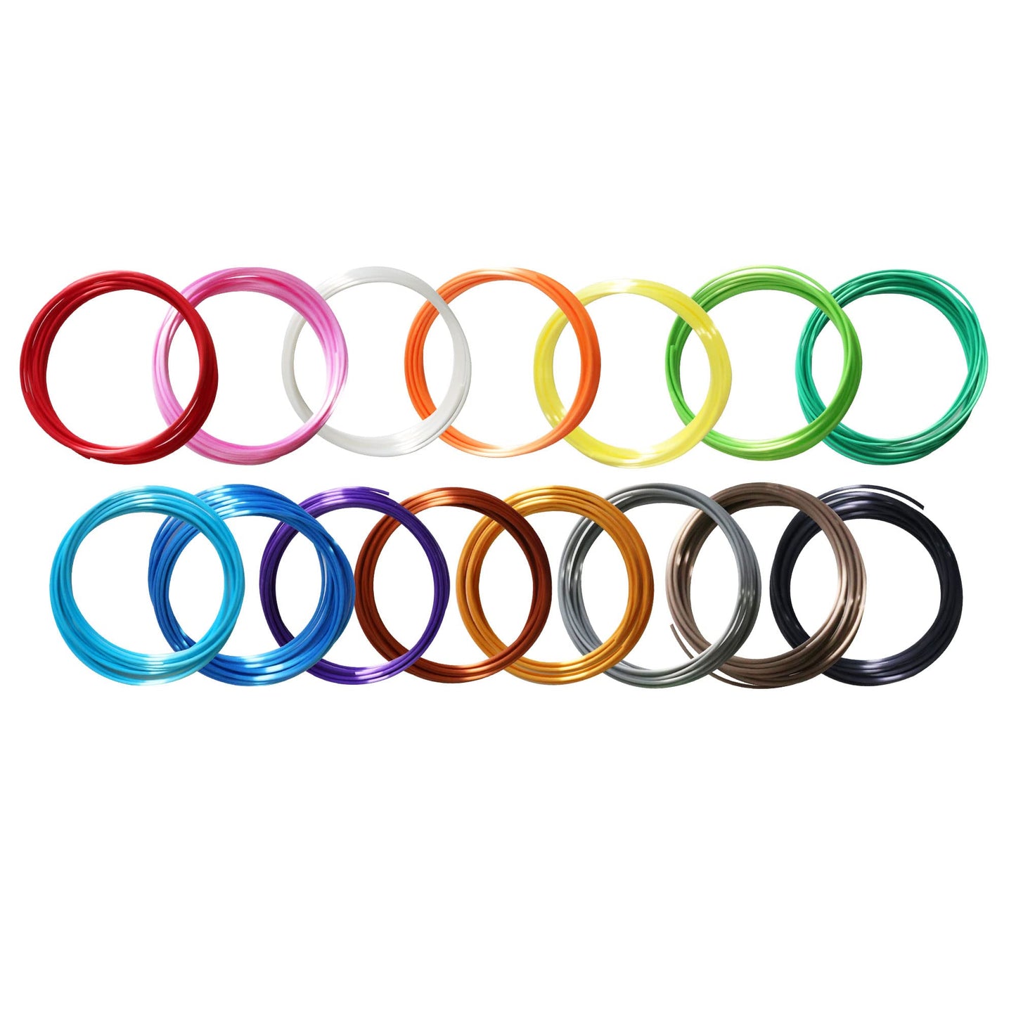 DO3D 15 Bright Colors 1.75mm 3D Pen Silk PLA Filament Refill, Each Color 4m, Total 60m 3D Printer Silk PLA Sample Pack, Compatible with FDM 3D Printer and 3D Pen, Not Support for 3Doodler Pen