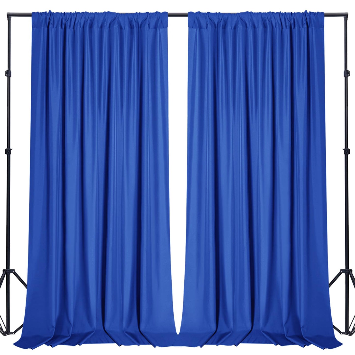 Sugargirl 10x10FT Royal Blue Backdrop Curtains Polyester Photo Backdrop Drapes Curtains 2 Panels with Rod Pockets for Party Birthday Wedding Photography Home Decoration