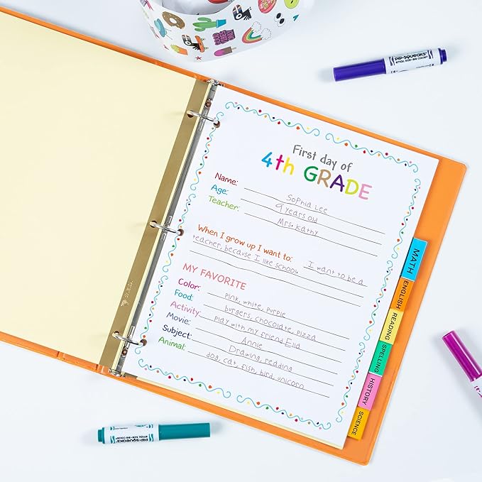 Avery 8-Tab Binder Dividers for School, Medical Office Supply, or Home Organization, Insertable Multicolor Big Tabs, 6 Set...