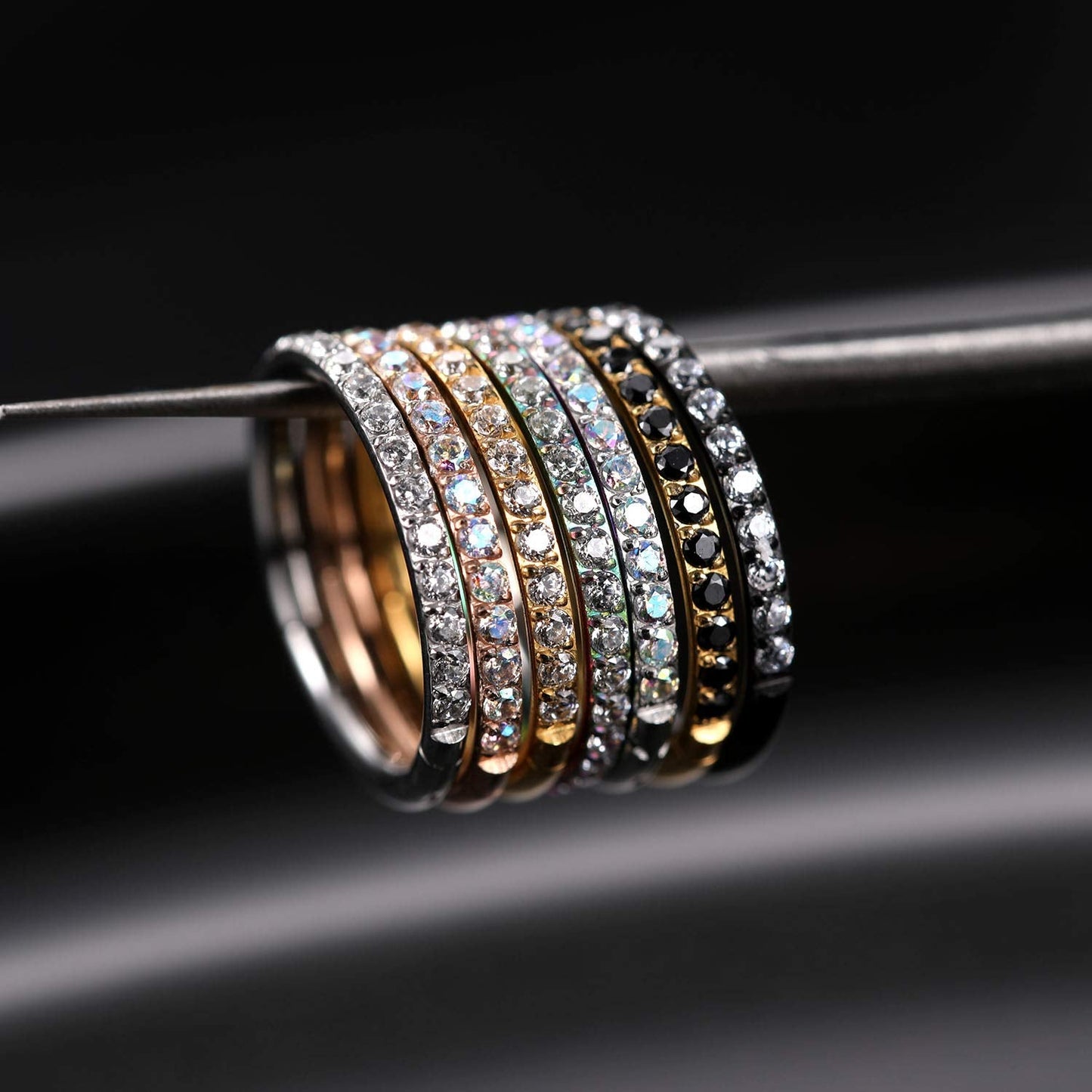 FUNLMO 14G Helix Rook Piercing Jewelry 9mm Septum Jewelry Surgical Steel Nose Ring Hoop Gold Cartilage Earring Hoop CZ Helix Roo