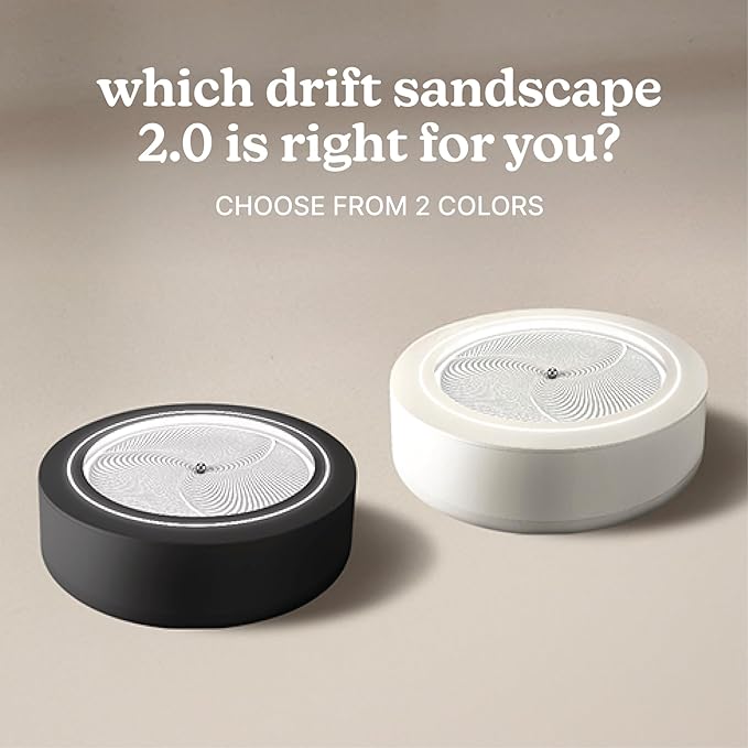 Homedics Drift 11” Sandscape – Version 2.0 with Updated Connected Experience, Smart Wi-Fi Zen Table Décor, LED Ambient Light, Modern Sand Art for Relaxation & Mindfulness, Home & Office Calm Décor