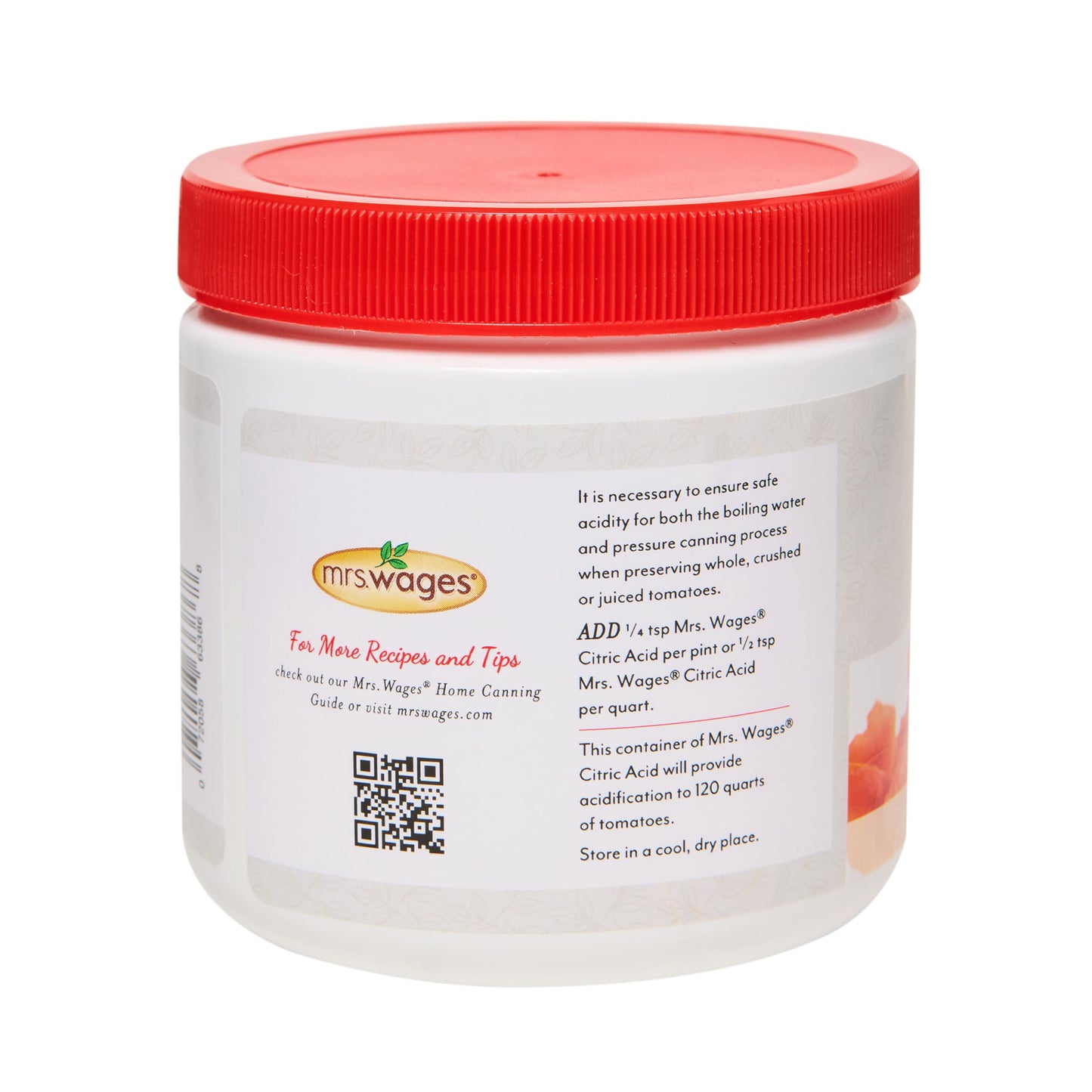 Mrs. Wages Citric Acid, Easy-To-Use, Preserves Taste & Freshness, Safe Canning, Flavor Enhancer, Citric Acid, 12 oz Jar (Pack of 1)