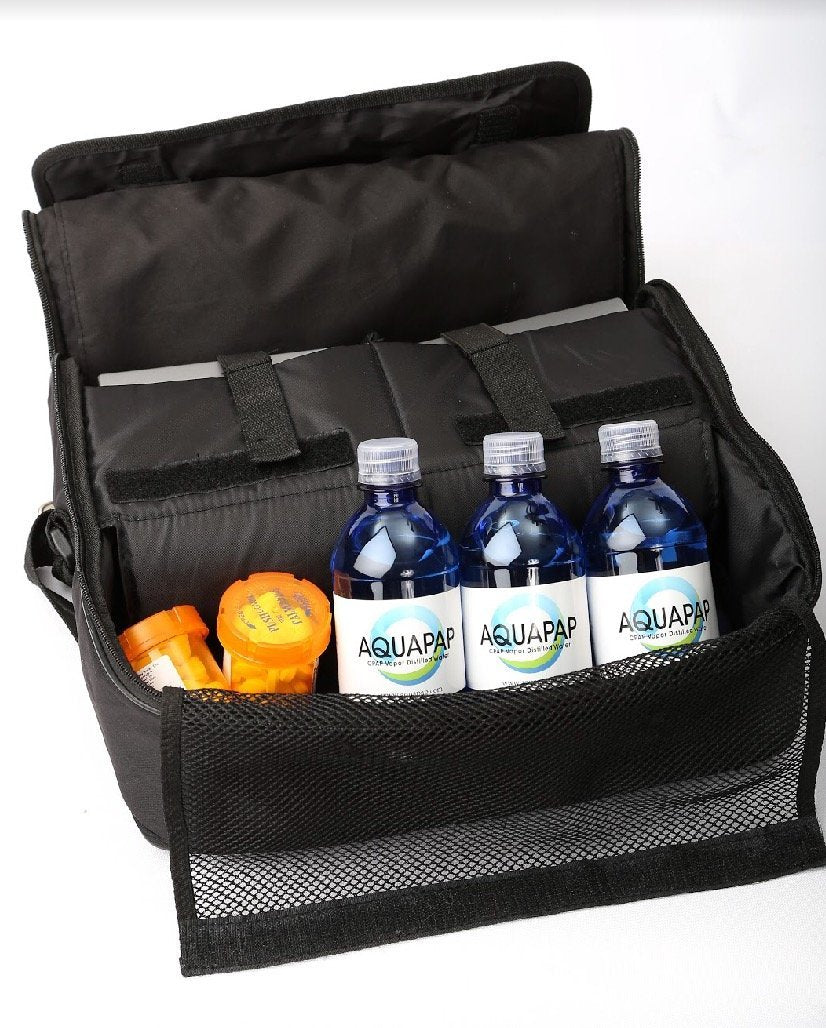 AQUAPAP 12 Ounce 8 Pack Vapor Distilled CPAP Water | 1-2 nites per Bottle | for use with Resmed and Respironics Machines