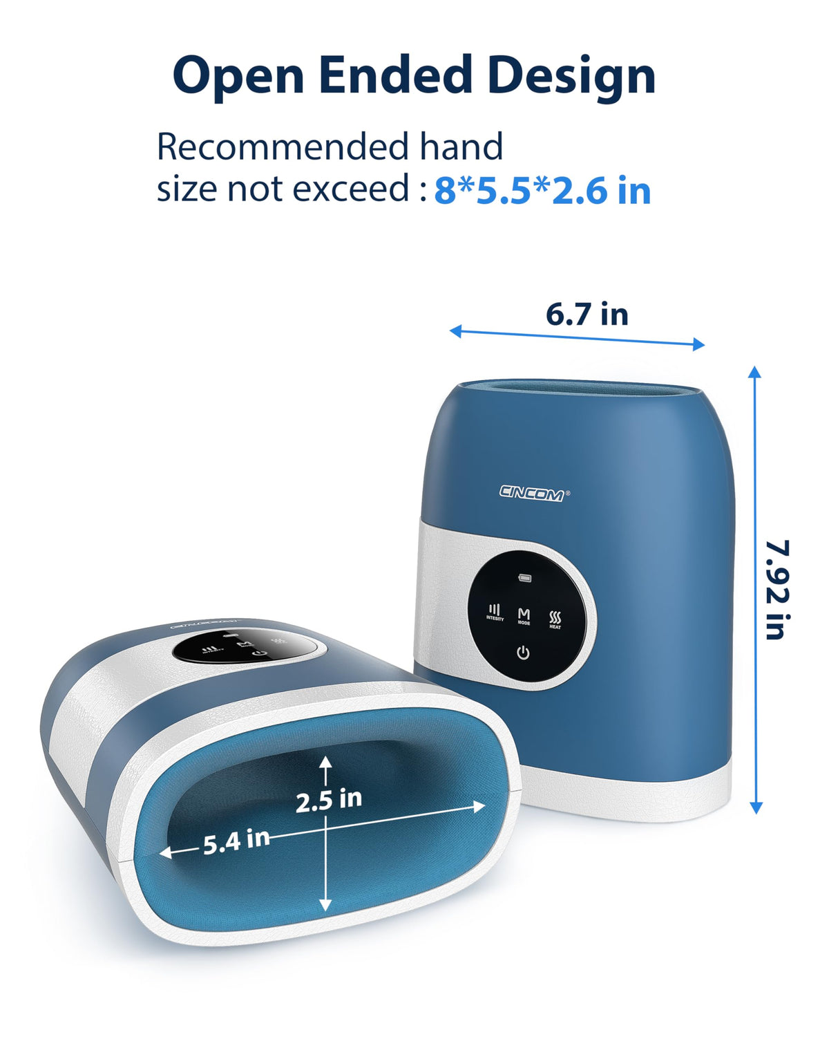 CINCOM Upgraded Hand Massager with Heat and Compression for Arthritis and Carpal Tunnel - Cordless & Rechargeable, Gifts for Women