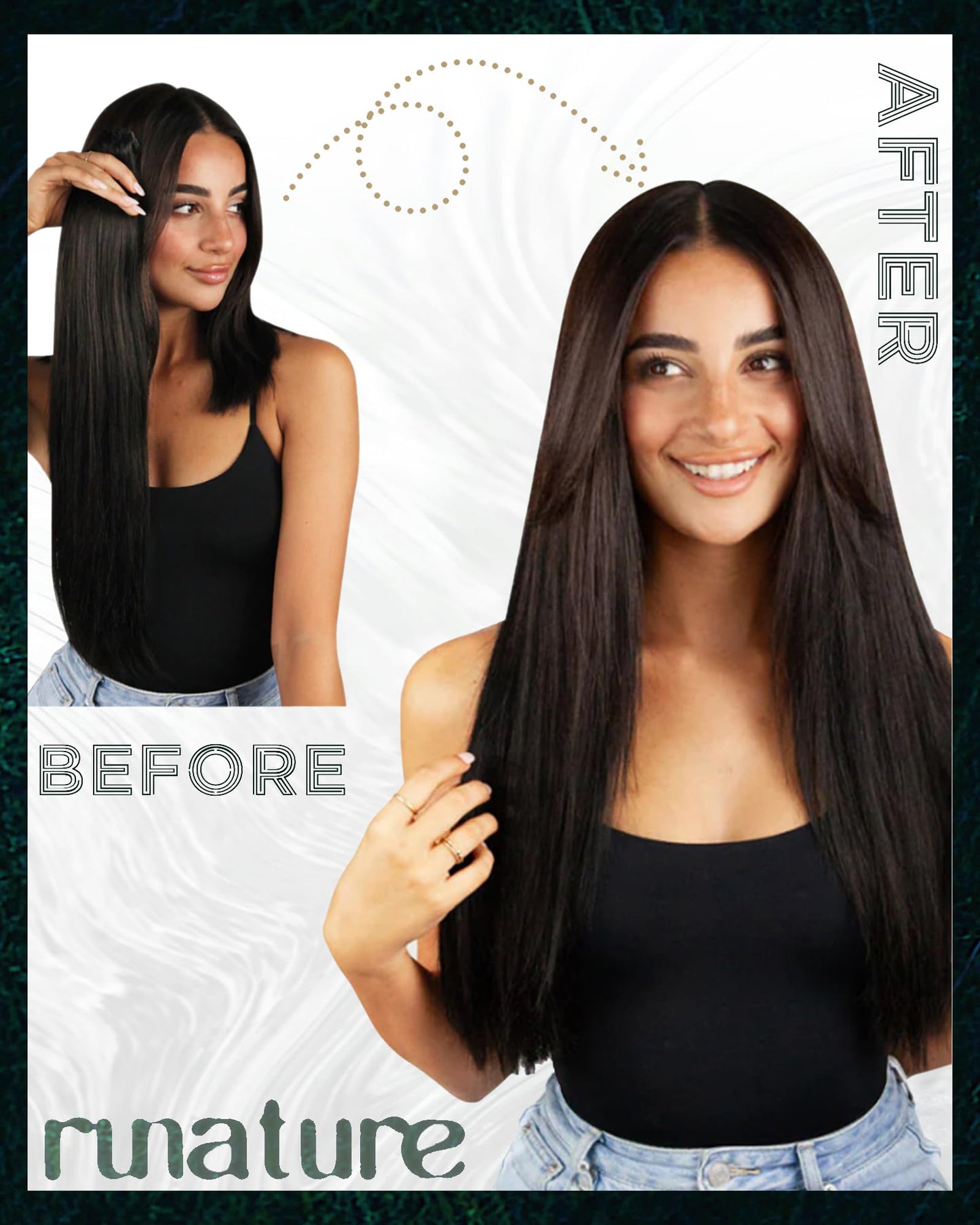 RUNATURE Tape in Hair Extensions Human Hair Blonde Straight Human Hair Tape in Extensions 22 Inch Blonde Hair Extensions Tape in