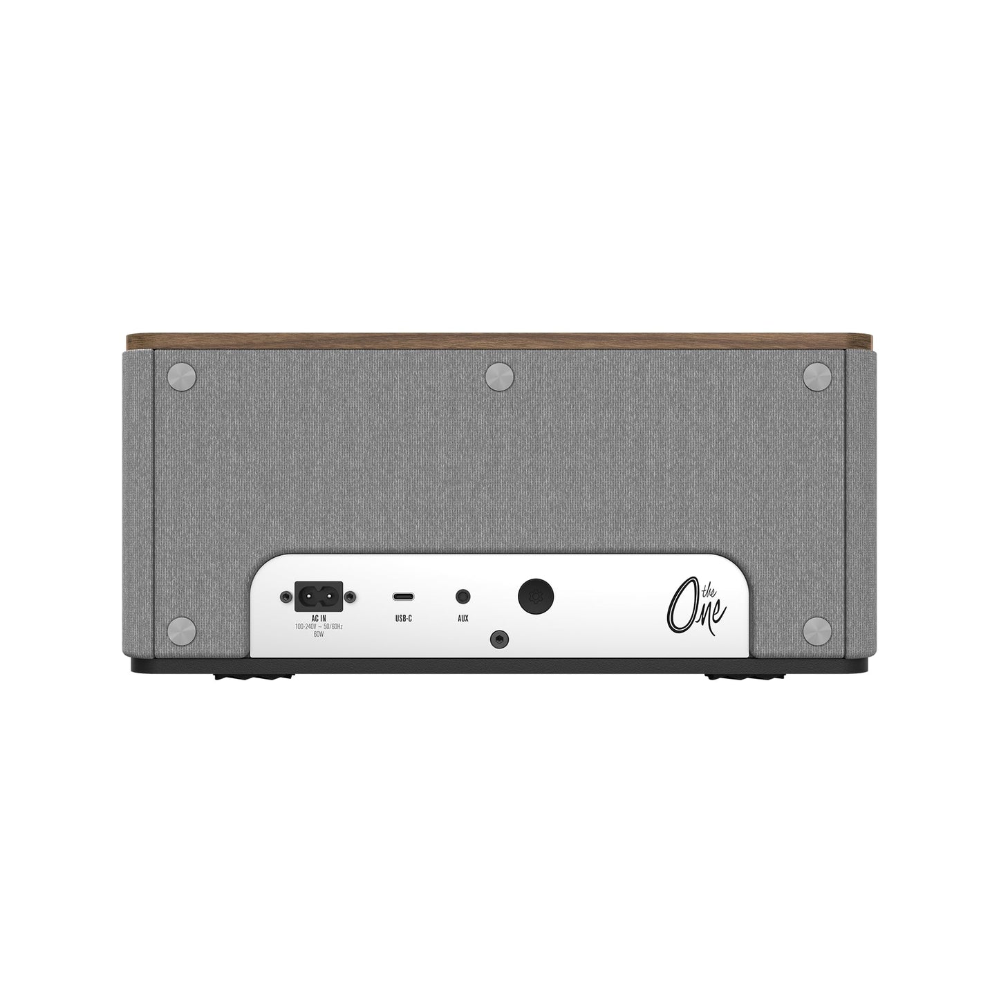 Klipsch The One Plus Premium Bluetooth Speaker System with Two 2.25” Full Range Drivers, 4.5” Woofer, Bluetooth 5.3 with Up to 40 ft. of Distance, Walnut