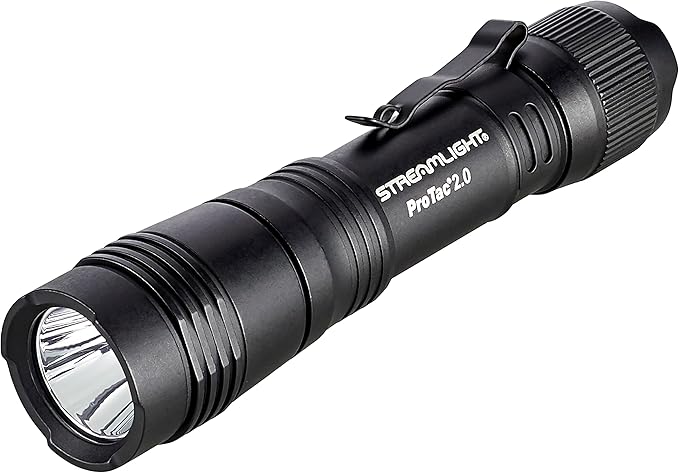 Streamlight 89000 ProTac 2.0 2000-Lumen 17300-Candela Rechargeable Tactical LED Flashlight with USB C Cable, and Holster, ...