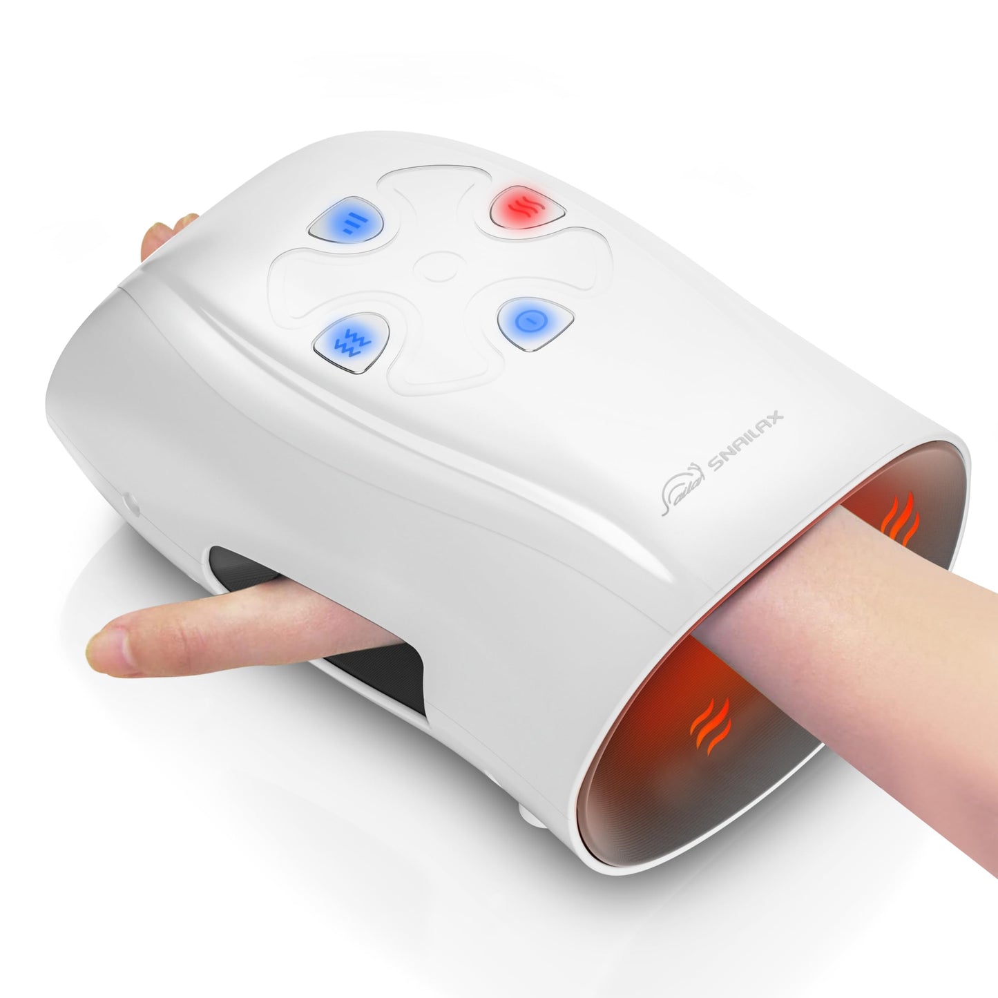 Snailax Hand Massager With Heat And Compression, Vibration, Cordless Hand Massager, 3 Compression Intensities, Rechargeable, Gif